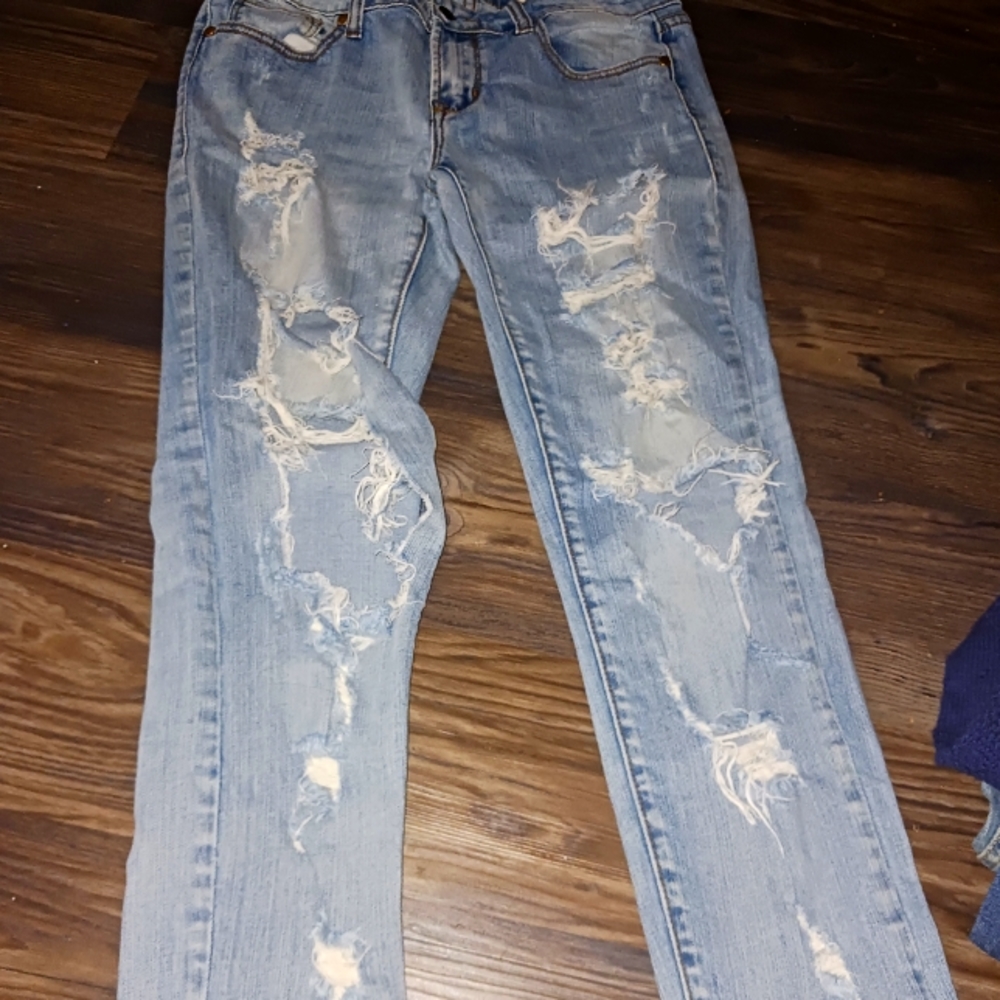 PISTOLA LADIES WOMENS 27 DISTRESSED JEANS SKINNY STRETCH $168
